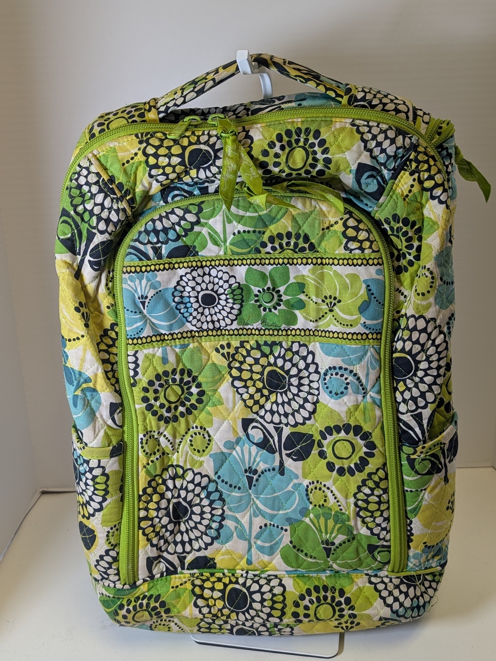 Vera Bradley "Lime's Up" Quilted Cotton Laptop Backpack